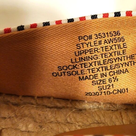 NEW J. Crew Red, White & Blue Striped Canvas Espadrille Flats Sz. 6.5 Ret $79 - Picture 7 of 7